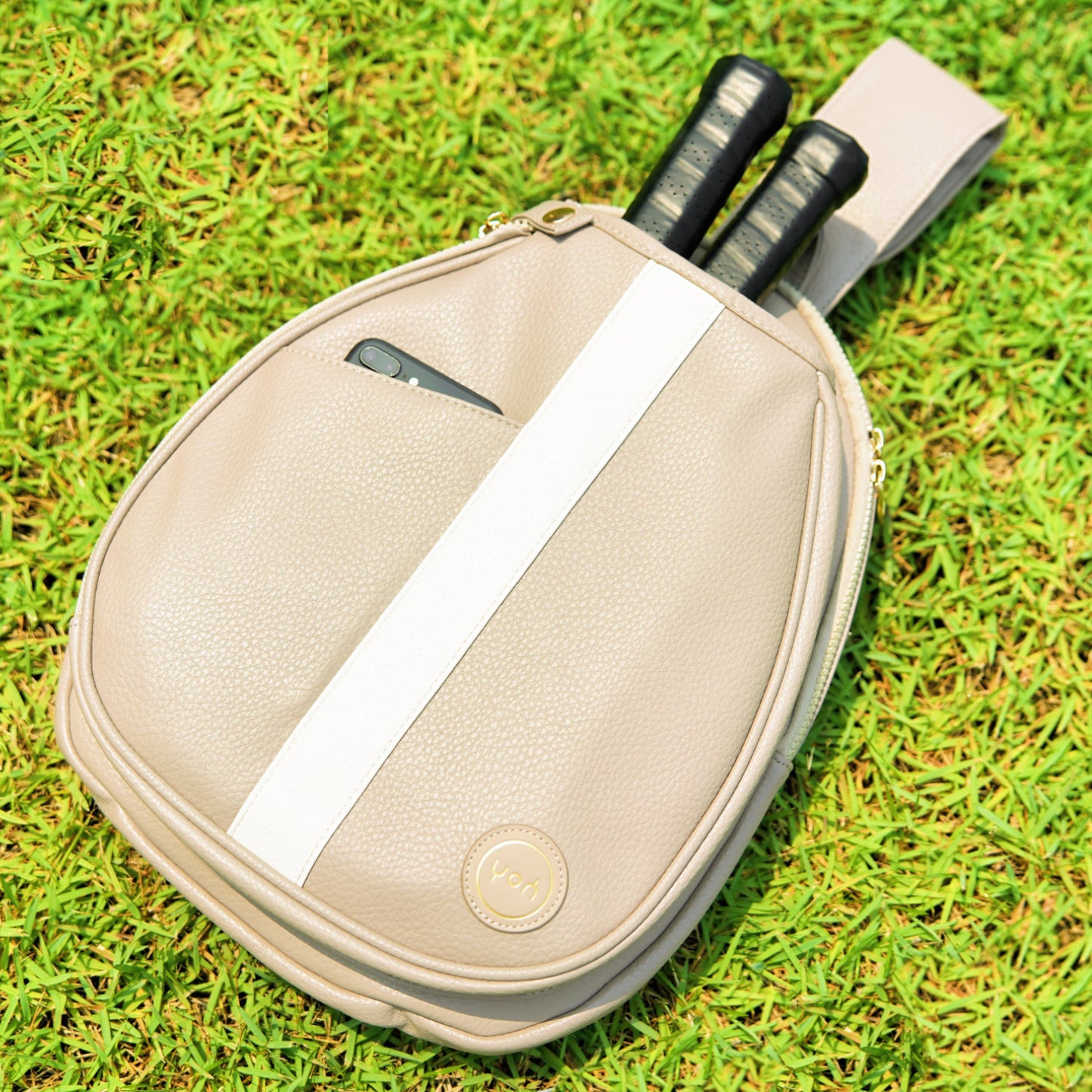 Eco Pickleball Sling Bag in Latte